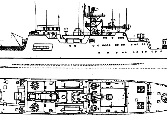NMS Contraamiral Horia Macellariu F-265 [Tetal-II Corvette] - drawings, dimensions, figures